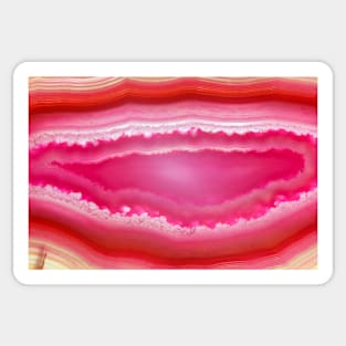 Red and orange agate mineral super macro Sticker